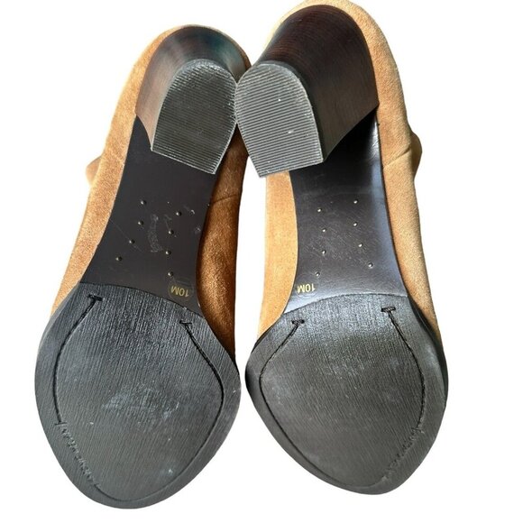 Antonio Melani Ankle Boots Women's Size 10M Heel‎ Tan Suede Leather Studded - Picture 7 of 11